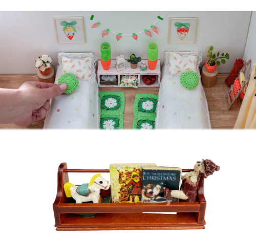 1:12 Estantería De Muñeca Estantería De Almacenamiento De
