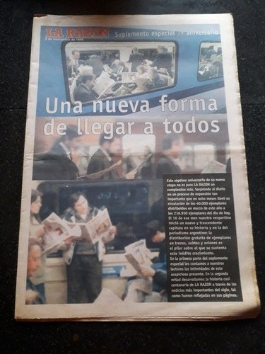 Diario La Razon Suplemento Especial 7 Aniversario 3 11 1999
