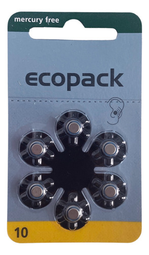 Pila 010 Ecopack Para Auxiliar Auditivo