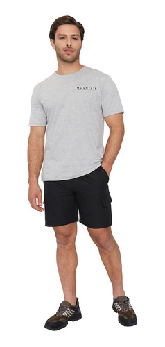 Short Outdoor Hombre Negro Liso Corona