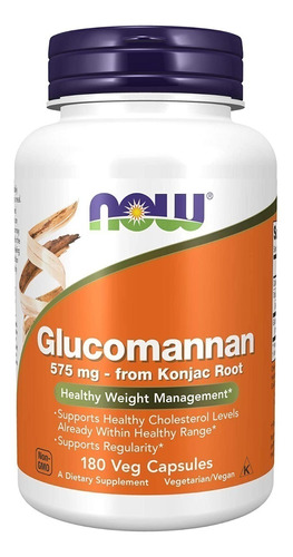 Glucomannan 575mg 180caps, Now,