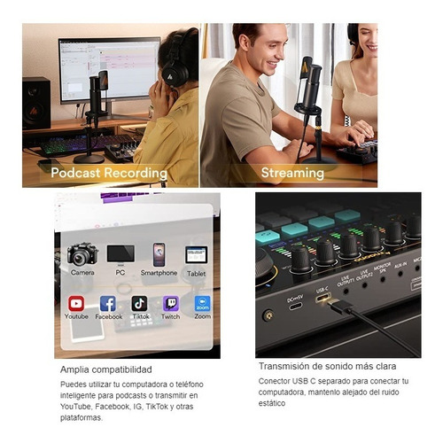 Imagen 6 de 10 de Maono Ame2 E2 Consola Interface Produccion Podcast Youtube