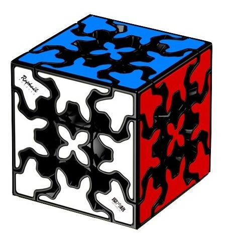  Gear 3x3 Cubo Rubik Speed Qiyi Engranes Negro Original