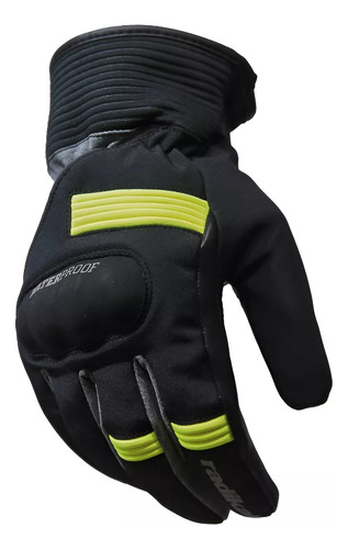 Guantes Moto Radikal Ride Termicos Protecciones Touch Gaona Negro/amarillo L