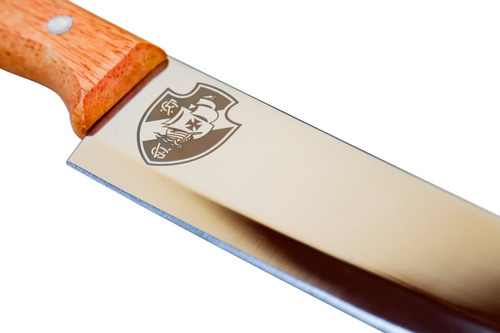 Imagem 2 de 4 de Faca Inox Personalizada Com Nome Vasco Cabo Madeira Presente