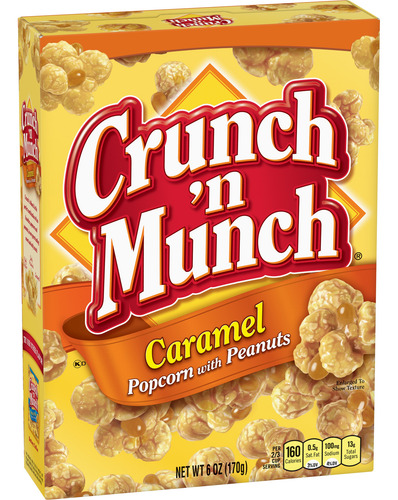 Crunch 'n Munch Caramel Popcorn With Peanuts 170 Gr