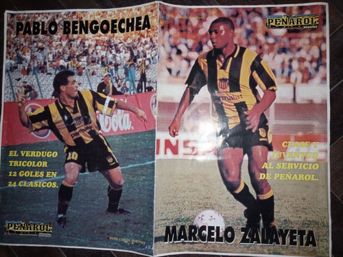 Postes Futbol Peñarol Nengoechea Y Zalayeta 38 X 28cm