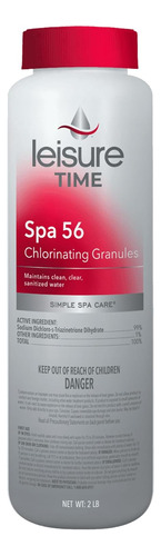 22337a Spa 56 Gránulos De Cloración Para Jacuzzis, 2 Lb, Gri