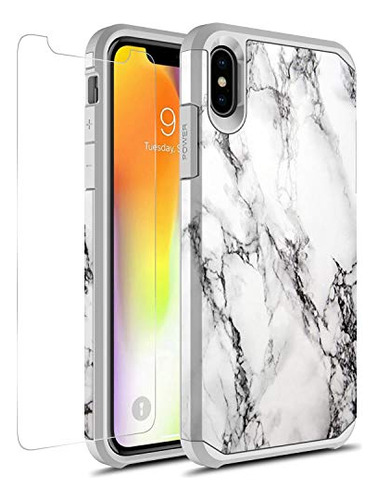 iPhone XS Max Case Con Protector De Pantalla De Cristal Te