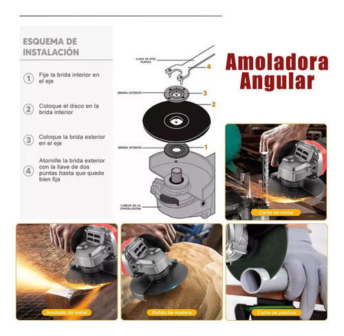 Kit De Rotomartillo Taladro, Amoladora Angular Y Taladro 3pz