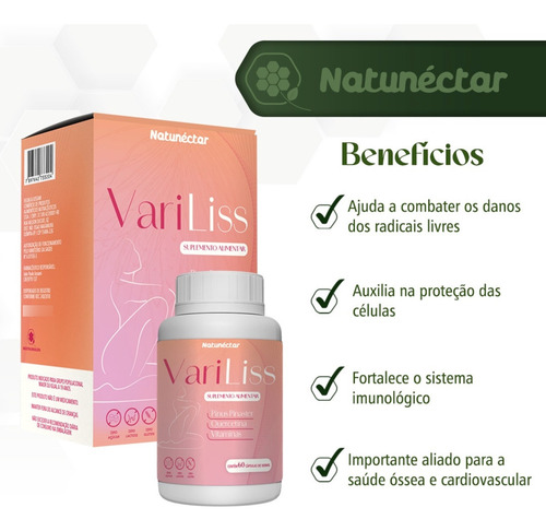 Kit 3x Variliss Pinus Pinaster Quercetina Natunéctar 60 Cáps