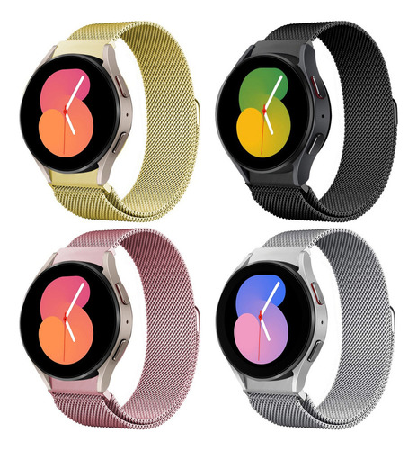 4 Correas Magnéticas Para Samsung Galaxy Watch 5 / 5 Pro / 4