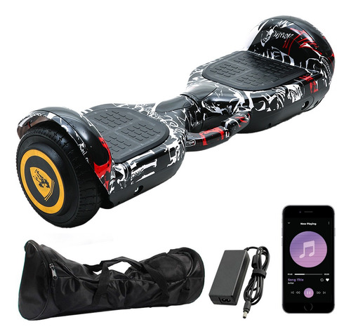Patineta Skate eléctrico hoverboard Gadnic HOVER1XX color rojo