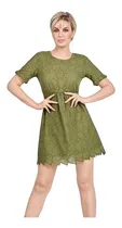 Comprar Vestido Con Detalles Bordados Color Verde Cklass 998-51