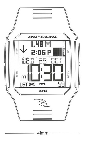 Relogio Rip Curl Rifles Tide Watch Silver