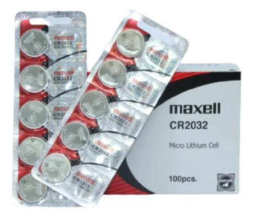 Bateria Maxell Cr 2032 Placa Mae Balança Eletrônica - 100pçs