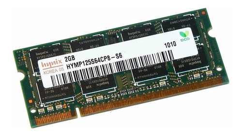 Memoria RAM color verde  2GB 1 SK hynix HYMP125S64CP8-S6