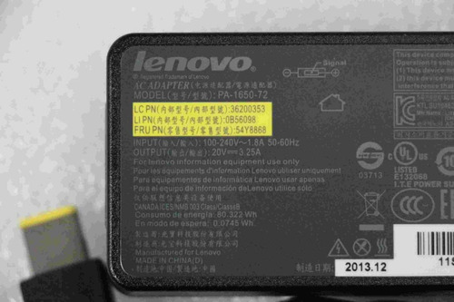 Cargador Lenovo Thinkcentre M73 L480, E50-05, Legion-y720t