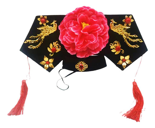 Diadema Qing Con Corona Floral, Diadema Divertida Con Borla,