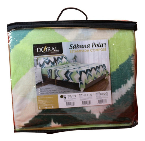 Sábana De Polar 1,5 Plazas Doral Estampada D1