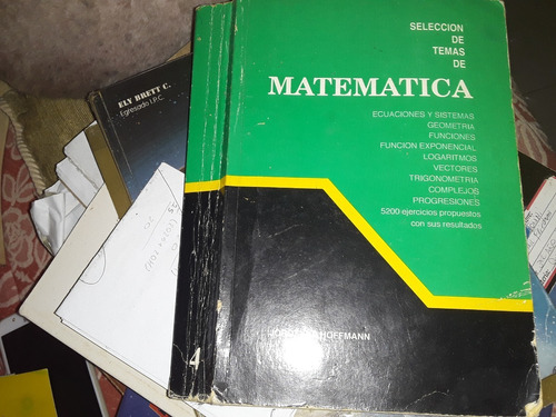 Formulas Y Temas De Matematica Bachillerato De Hoffman Usado