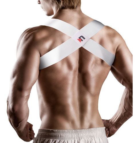 Imagen 3 de 8 de Corrector Postura Unisex Profesional Talla S M Blanco Nrgy