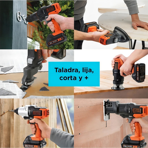 Taladro Atornillador Black+decker Mtx20k6a 20v Naranja Naranja