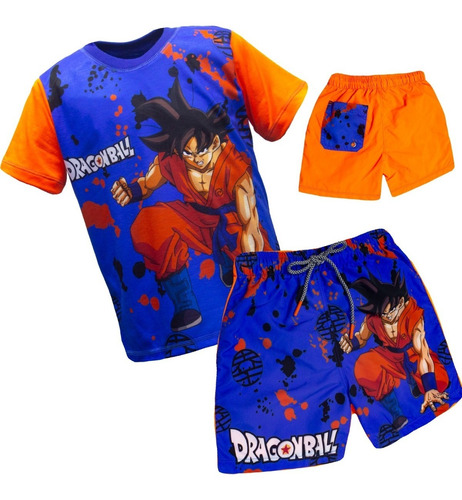 Conjunto De Dragon  ( Franela Y Short Playero)