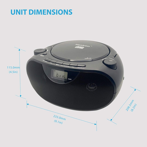 Nextron Reproductor De Cd Portátil Bluetooth Boombox Con...