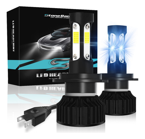 4 Lado Faros Led H7 Cob Luz Baja Y Alta 72w 8000k 16000lm