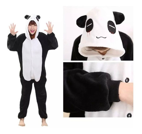 Pijama Enterizo Para Dormir Disfraz Oso Panda De Kigurumi