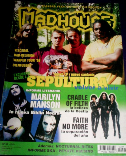 Marilyn Manson  - Sepultura - Prodigy Revista Madhouse