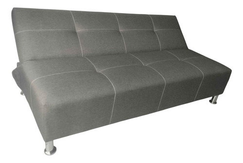 Sofa Cama Moderno Muy Cómodo Y Práctico Gris Liso