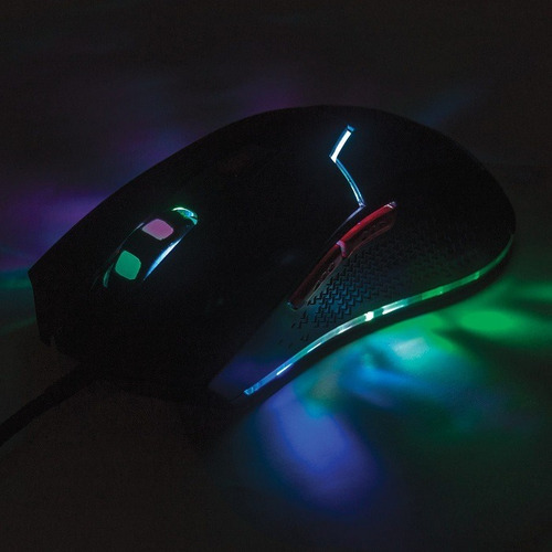 Mouse Manhattan Led Gaming Alambrico Optico Usb 176071 Color Negro