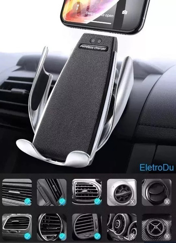 Imagem 3 de 10 de Suporte Carregador Indução Veicular Sem Fio iPhone Android