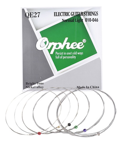 Orphee Qe27 Cuerdas Guitarra Eléctrica Tensión Ligera 