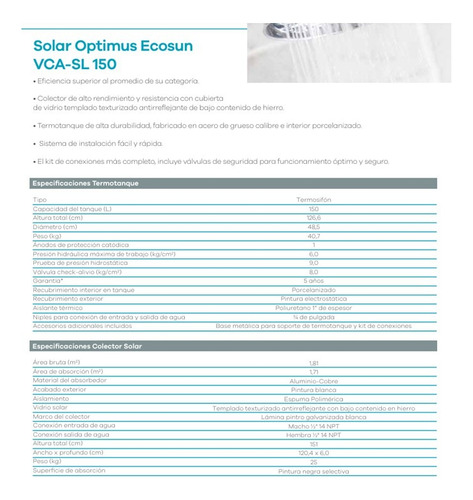 Lote De 4 Calentadores Solares, Panel Ecosun 150 Lts (Usado)