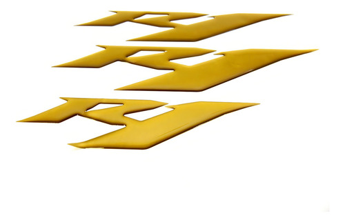 Kit Emblemas Adesivos Resinado Yamaha R1 Dourado