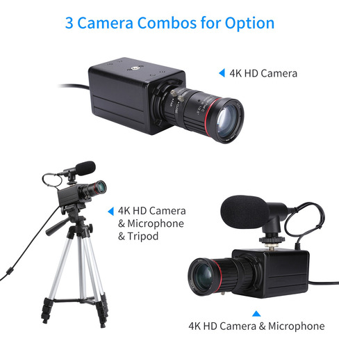 Cámara Web Webcam Usb Zoom Cámara Óptica 10x Manual Hd