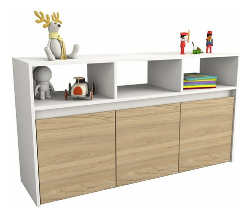 Mueble Juguetero Guardado Organizador Baul C Ruedas + + +