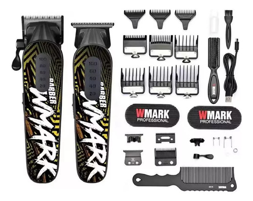 Combo Profesional Wmark Ng8631 Kit Formula F1 + Patillera Color Negro