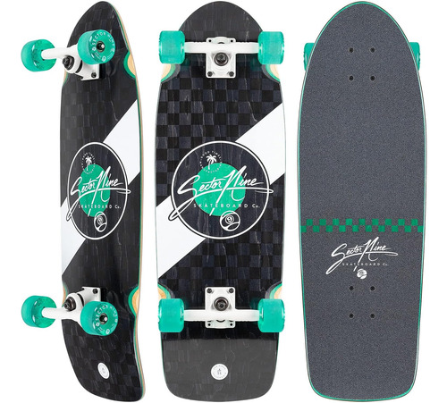 Sector 9 Monopatín Completo Unisex Mosaic Fat Wave, Adulto, 