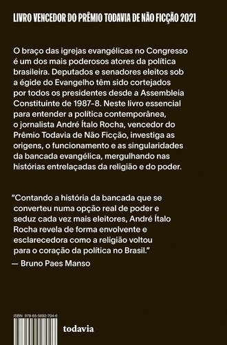 A Bancada Da Bíblia: Uma História De Conversões Políticas, De André Ítalo Rocha. Editorial Todavia, Capa Mole, Edição 1 Em Português, 2024
