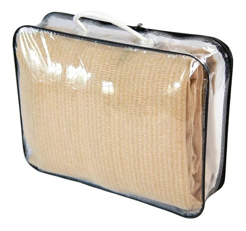 Imagen 2 de 6 de Toldo Vela Sombra Rectangular 3.5 X 5.0 Mts Beige