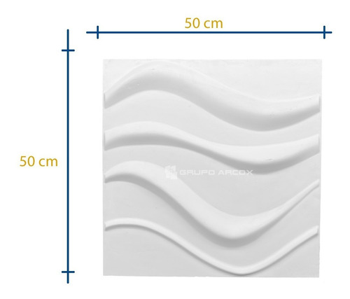 Imagen 5 de 5 de Panel 3d Stefan Muro Decorativo Yeso Interiores