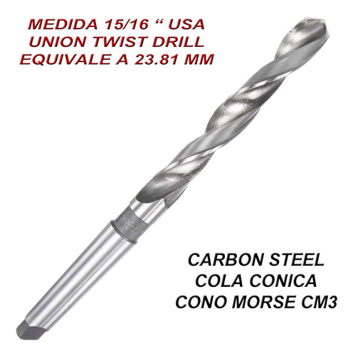 Mecha 23.81 Mm Medida 15/16 Made In Usa Cola Conica Cm3