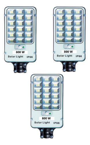 Pack X3 Foco Led Panel Solar 1000w Exterior Ip66 Control