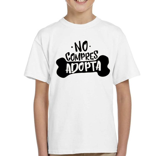 Remera De Niño No Compres Adopta Derecho Animal