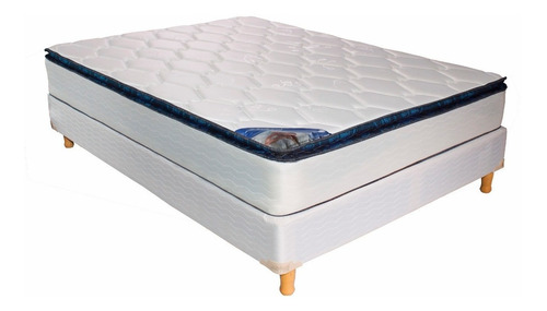 Imagen 2 de 6 de Sommier 2 Plazas + Colchon Inducol April Pillow Top 140x190