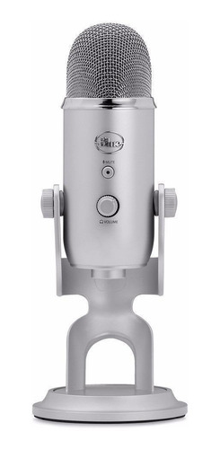 Imagen 1 de 2 de Micrófono Blue Yeti condensador multipatrón silver